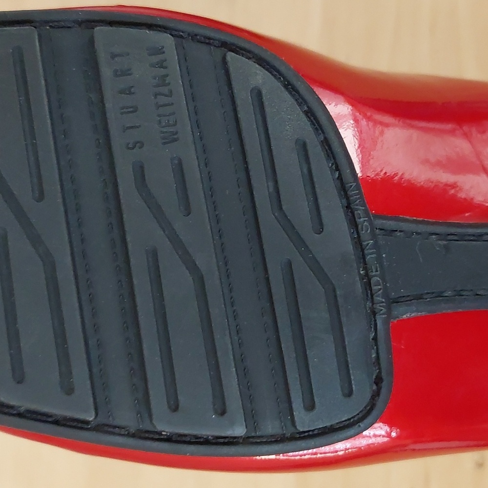 Stuart Weitzman Red Patent Leather Mules - Picture 14 of 15